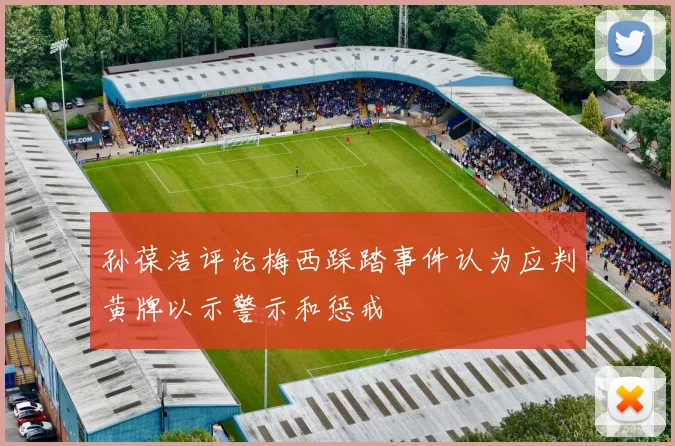 孙葆洁评论梅西踩踏事件认为应判黄牌以示警示和惩戒